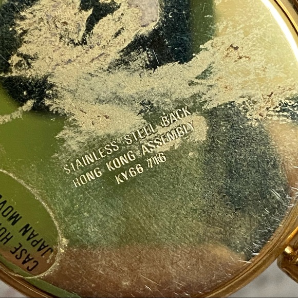 Vintage Flat Globe World Map Gold-tone Mini Desk Clock - Picture 10 of 10